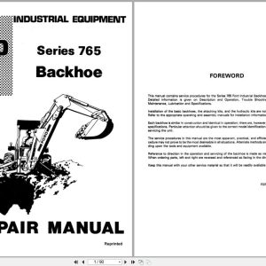Ford Backhoe Series 765 Repair Manual 40076510 (1)