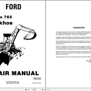 Ford Backhoe Series 765 Repair Manual 42076511 (1)