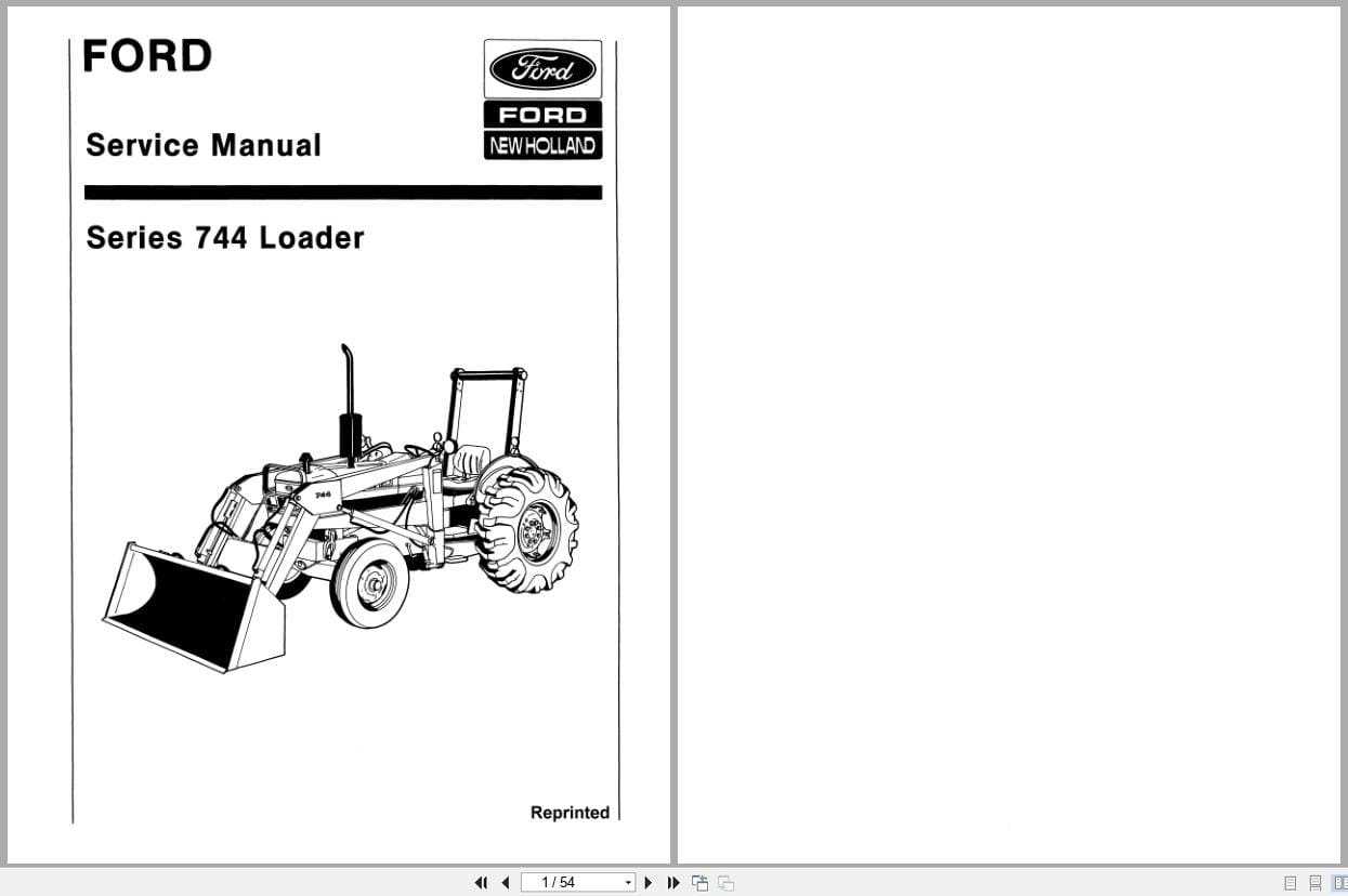 Ford Loader Series 744 Service Manual 40074410 (1)