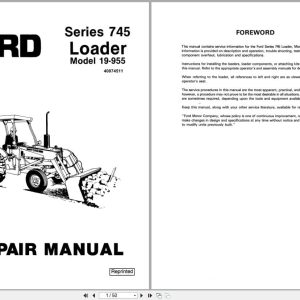 Ford Loader Series 745 19 955 Repair Manual 40074511 (1)