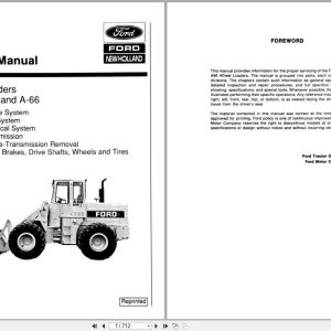 Ford Wheel Loader A62 A64 A66 Service Manual 40006230A (1)