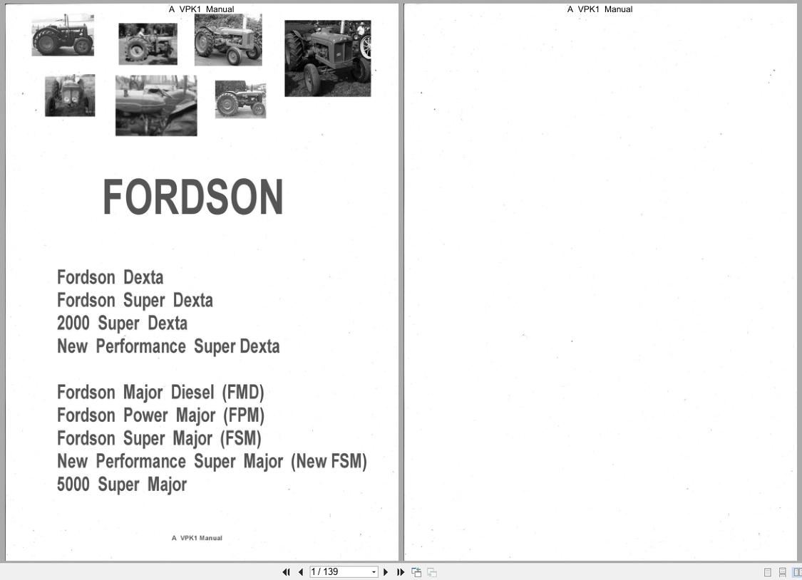 Fordson Tractor Fordson Dexta to New Performance Super Dexta Shop Manual (1)