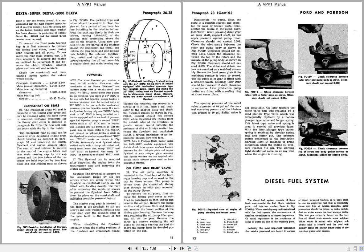 Fordson Tractor Fordson Dexta to New Performance Super Dexta Shop Manual (2)