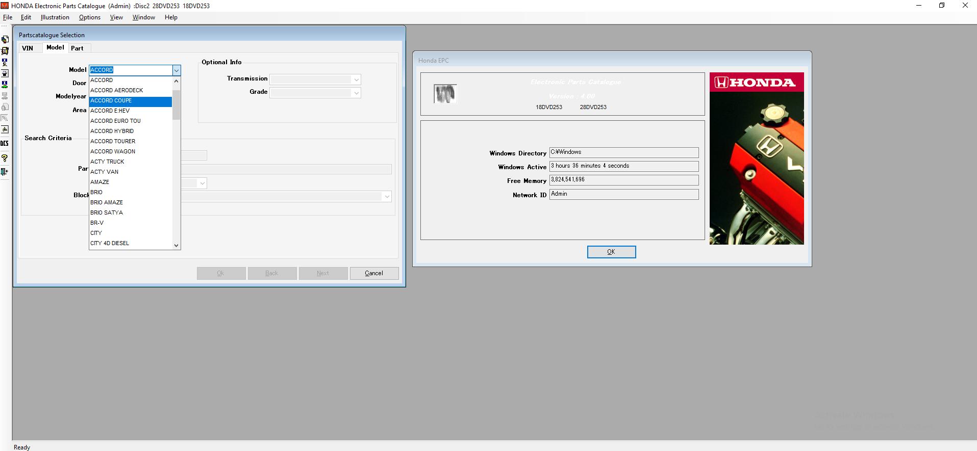 HONDA EPC 06.2025 Spare Parts Catalog Program 1
