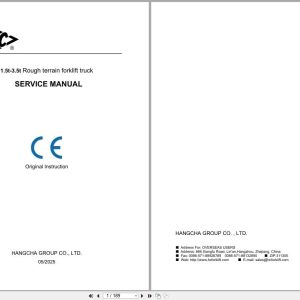 Hangcha 1.5t 3.5t CPCD15 XW33E RT2 to CPCD35 XW43C RT4 Service Manual 2025 EN (1)