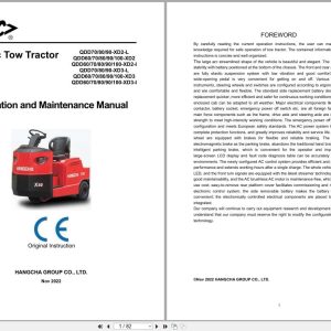 Hangcha 6.0t 10t QDD60 XD2 I to QDD100 XD3 I Operation Maintenance Manual 2022 EN (1)