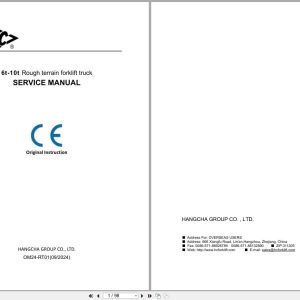 Hangcha 7.0t 10t CPCD70 XH16 RT4 to CPCD70 XH16E RT2 Service Manual 2024 EN (1)