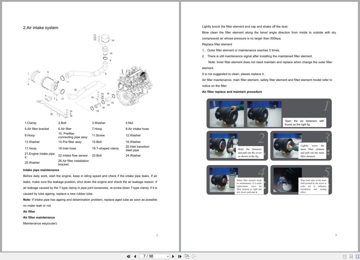 Hangcha 7.0t 10t CPCD70 XH16 RT4 to CPCD70 XH16E RT2 Service Manual 2024 EN (2)