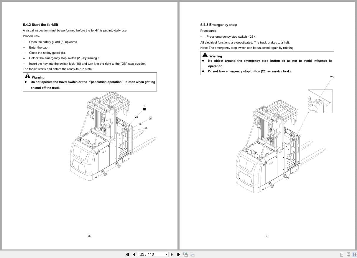 Hangcha A Series 1.2t CJD12 AC1 H to CJD12 AC4 HKI Operation Maintenance Manual 2023 EN (2)
