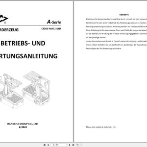 Hangcha A Series CJD02 AMC1 M1I Operation Maintenance Manual 2023 DE (1)