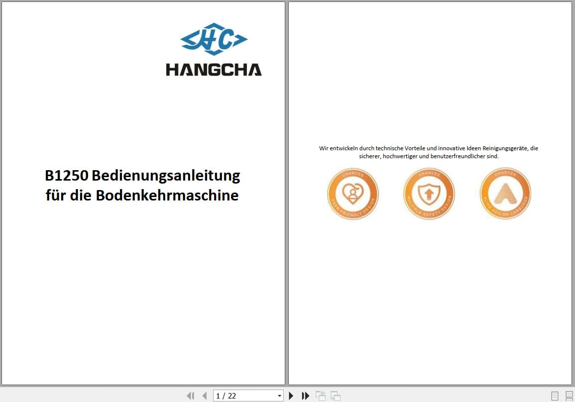 Hangcha Forklift B1250 Operating Instructions DE (1)