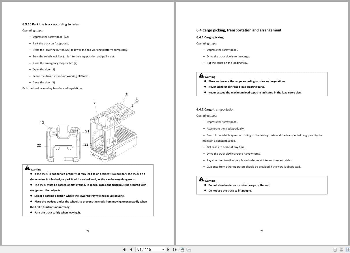 Hangcha Mini Order Picker A Series CJD02 AMC1 M1I Operation Maintenance Manual 2024 EN (2)