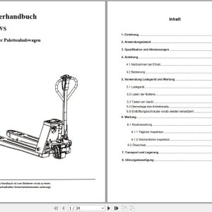 Hangcha Pallet Truck A Series 1.5t CBD15 WS User Manual And Parts Catalog DE (1)
