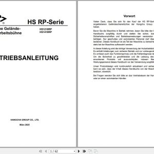 Hangcha Scissor Lifts HS RP Series HS1218RP HS1418RP Operating Instructions 2025 DE (1)