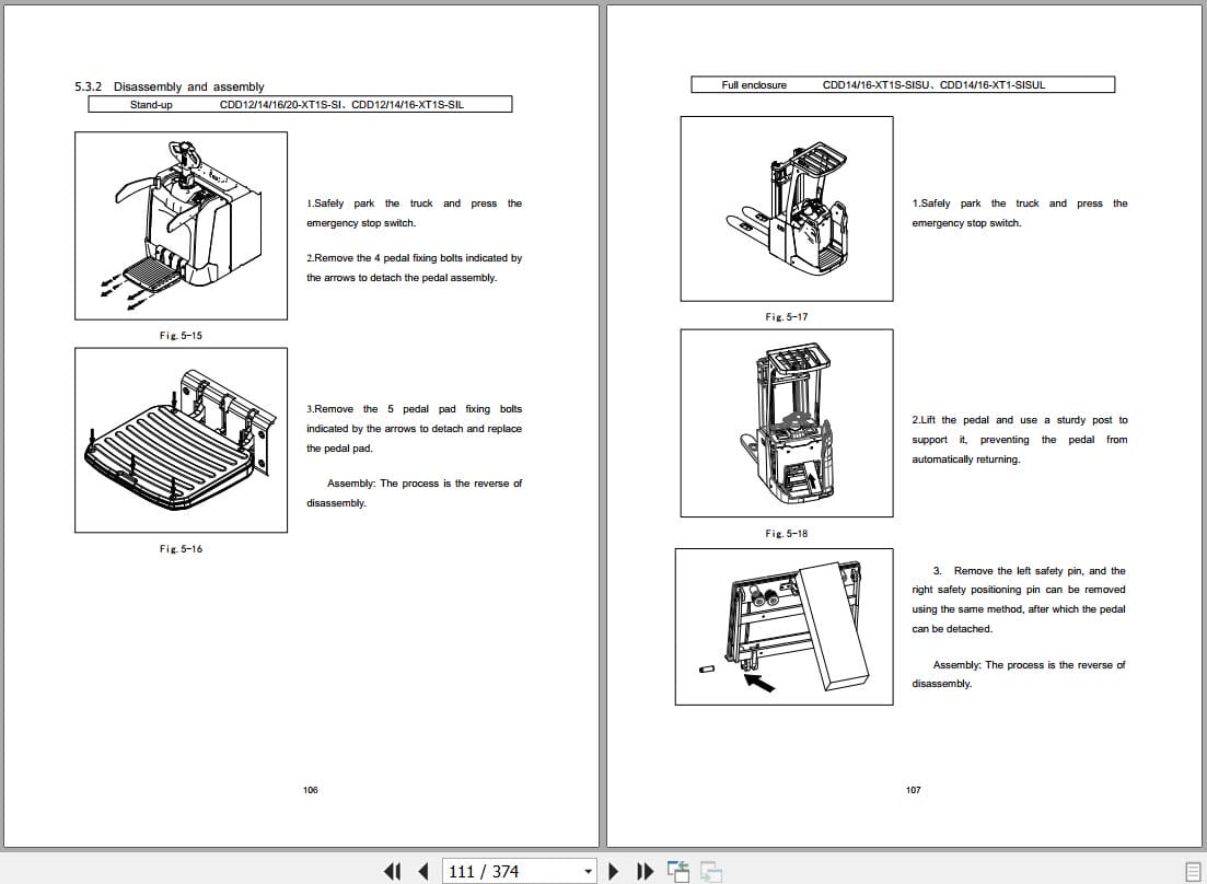 Hangcha X Series 1.2t 2.0t CDD12 XT1 SI to CDD20 XT1 SI Service Manual 2025 EN (2)