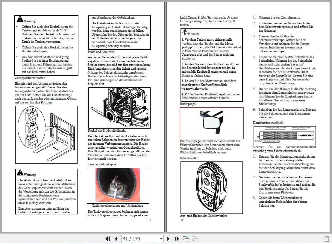 Hangcha X Series 1.5t 3.5t CPCD15 XG98E RT2 to CPCD35 XW43E RT Operation Maintenance Manual 2022 DE (2)