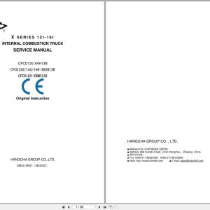 Hangcha X Series 12t 16t CPCD120 XRH13B to CPCD160 XRMH13B Service Manual 2022 EN (1)