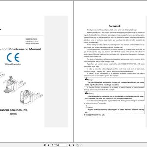 Hangcha X Series 2.0t 3.0t CBD20 XT1 SI to CBD30 XT1S SISU Operation Maintenance Manual 2025 EN (1)
