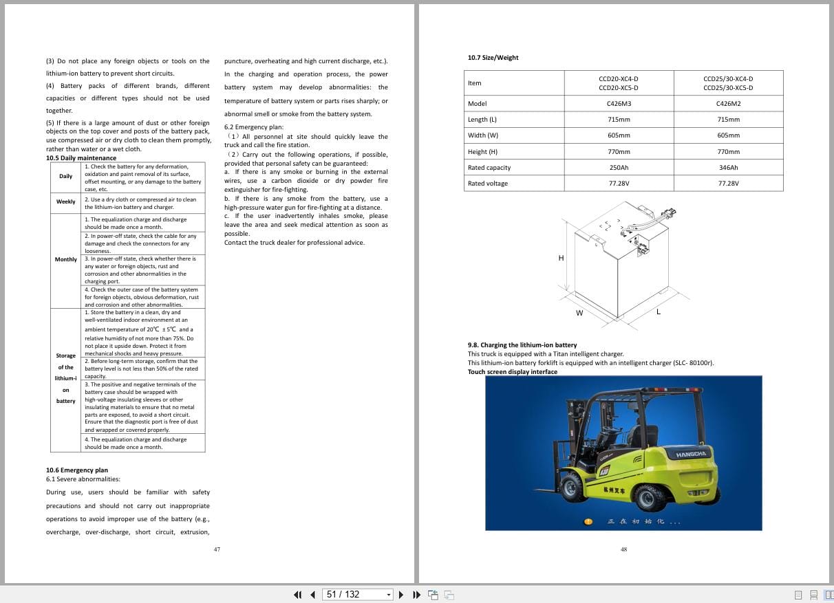 Hangcha X Series 2.0t 3.0t CCD20 XC4 D to CCD30 XC5 ID Operation Maintenance Manual 2024 EN (2)