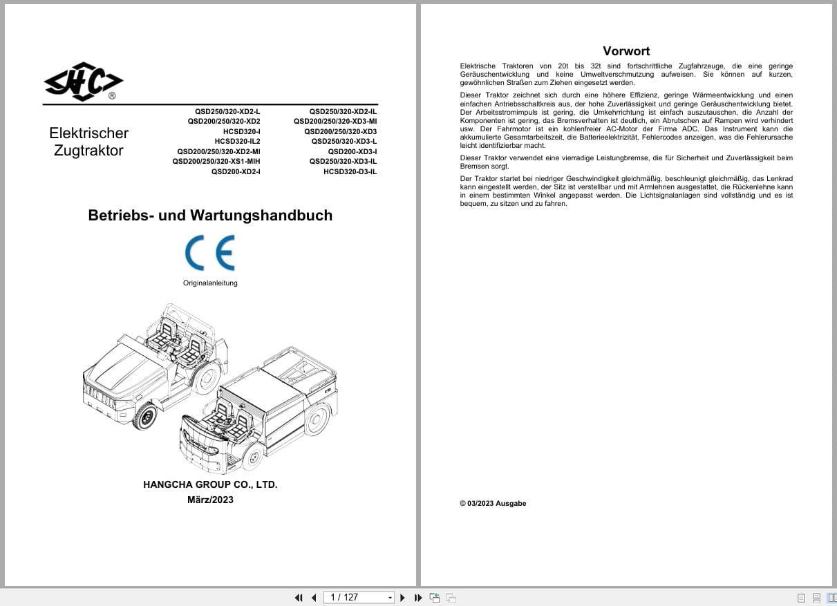 Hangcha X Series 25t 32t QSD250 XD2 L to HCSD320 D3 IL Operation Maintenance Manual 2023 DE (1)
