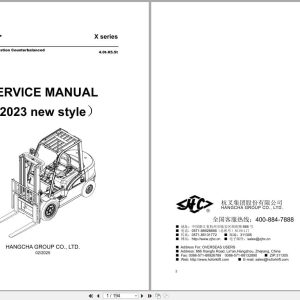 Hangcha X Series 4.0t X5.5t CPCD40 XRG93F to CPCD55 XRXW88BN Service Manual 2025 EN (1)