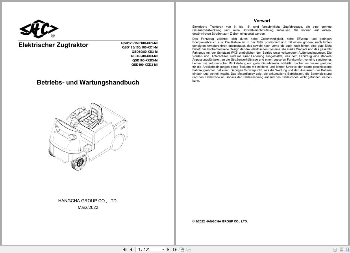 Hangcha X Series 6.0t 18t QSD60 XD3 MI to QSD180 XC1 M Operation Maintenance Manual 2022 DE (1)