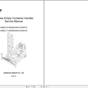 Hangcha X Series 9.0t H90EC 8 XRW38 to H90EC 7 XRH19 Service Manual 2024 EN (1)