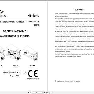 Hangcha XB Series 1510XB 2005XB 1020XB Operating Maintenance Instructions 2020 DE (1)