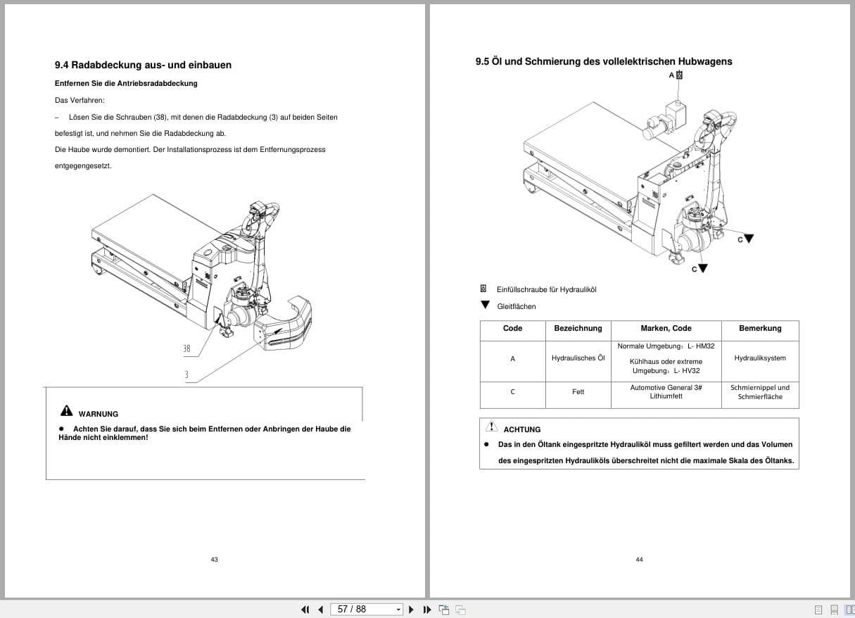 Hangcha XB Series 1510XB 2005XB 1020XB Operating Maintenance Instructions 2020 DE (2)
