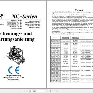 Hangcha XC Series 1.5t 5.0t CPD15 XD4 SI16 to CPD50 XXD6 SI28 Operation Maintenance Manual 2022 EN (1)