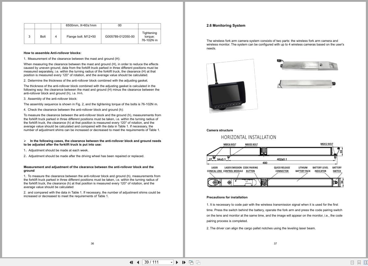 Hangcha XC Series 1.6t 2.5t CQD14 XC4 SI to CQD25 XC5D SIJS Operation Maintenance Manual 2024 EN (2)