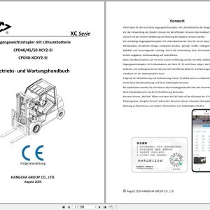 Hangcha XC Series 4.0t 5.0t CPD40 XCY2 SI to CPD50 XCXY2 SI Operation Maintenance Manual 2024 DE (1)
