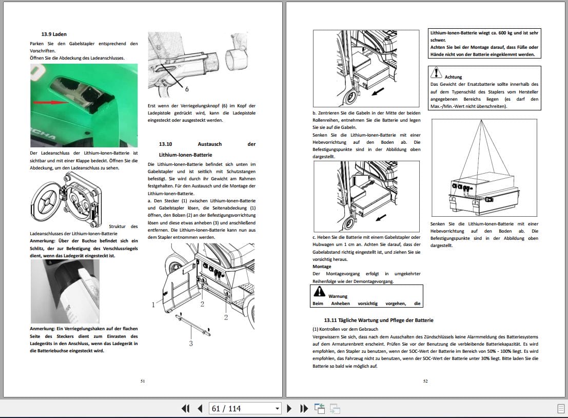 Hangcha XC Series 6.0t 10t CPD60 XCD4 SI to CPD100 XCY2 SI Operation Maintenance Manual 2024 DE (2)