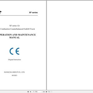 Hangcha XF Series 12t CPCD120 XXW48 to CPCD120 XXW96 Operation Maintenance Manual 2023 EN (1)