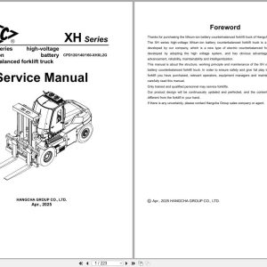 Hangcha XH Series 12t 16t CPD120 XHXL2G to CPD160 XHXL2G Service Manual 2025 EN (1)