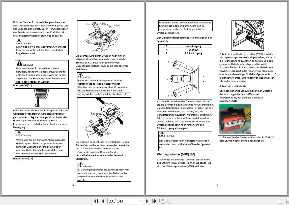 Hangcha XH Series 2.0t 3.8t CPD20 XY2G SI24 to CPD38 XY2G SI24 Operation Maintenance Manual 2021 DE (2)