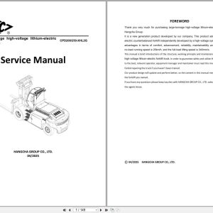 Hangcha XH Series 20t 25t CPD200 XHL2G CPD250 XHL2G Service Manual 2025 EN (1)