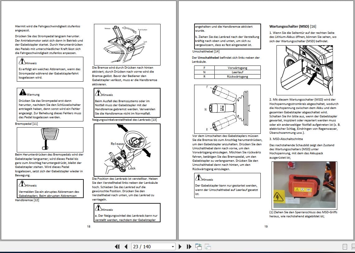 Hangcha XH Series 4.0t 5.0t CPD40 XHY2G to CPD50 XHXY2G Operation Maintenance Manual 2022 DE (2)