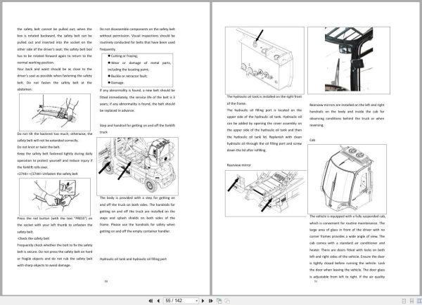 Hangcha XH Series 9.0t H90EC 8 XHJG H90EC 7 XHJG Operation Maintenance Manual 2023 EN (2)