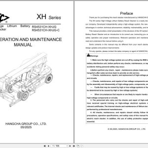 Hangcha XH Series RS4531CH XHJG RS4531CH XHJG C Operation Maintenance Manual 2025 EN (1)
