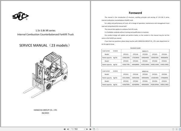 Hangcha XR Series 1.5t 3.8t CPCD15 XRG71J to CPD38 XRH5B1 Service Manual 2025 EN (1) Hangcha XR Series 1.5t 3.8t CPCD15 XRG71J to CPD38 XRH5B1 Service Manual 2025 EN (1)