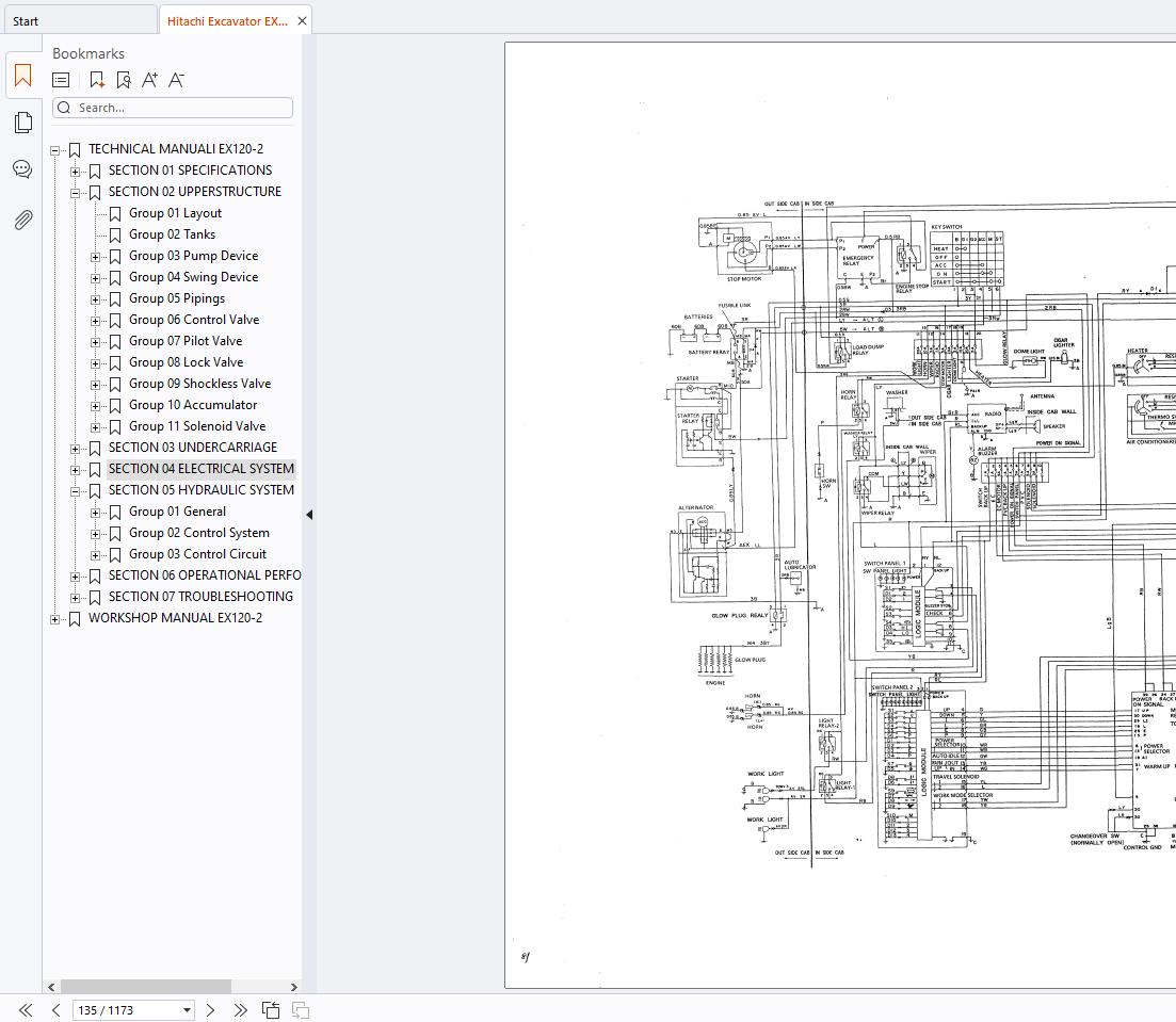 Hitachi Excavator EX120 2 Technical Workshop Manual KM 105E 03 (3)