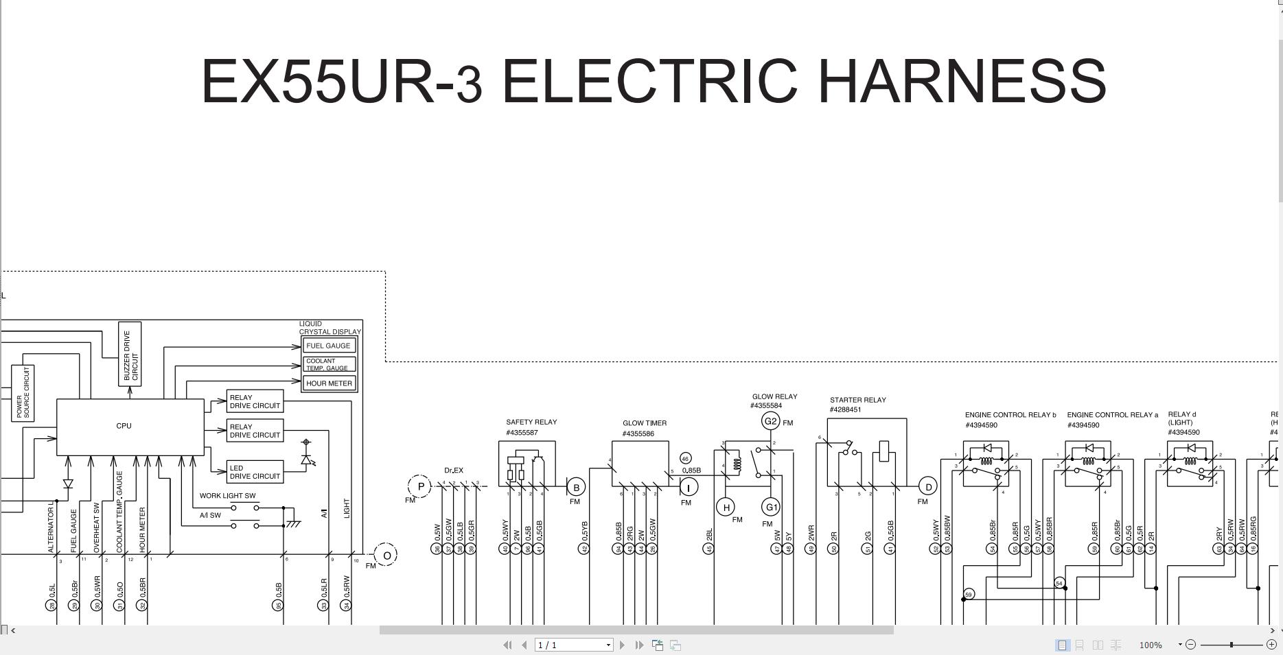 Hitachi Excavator EX55UR 3 Diagrams and Parts Workshop Manual (5)