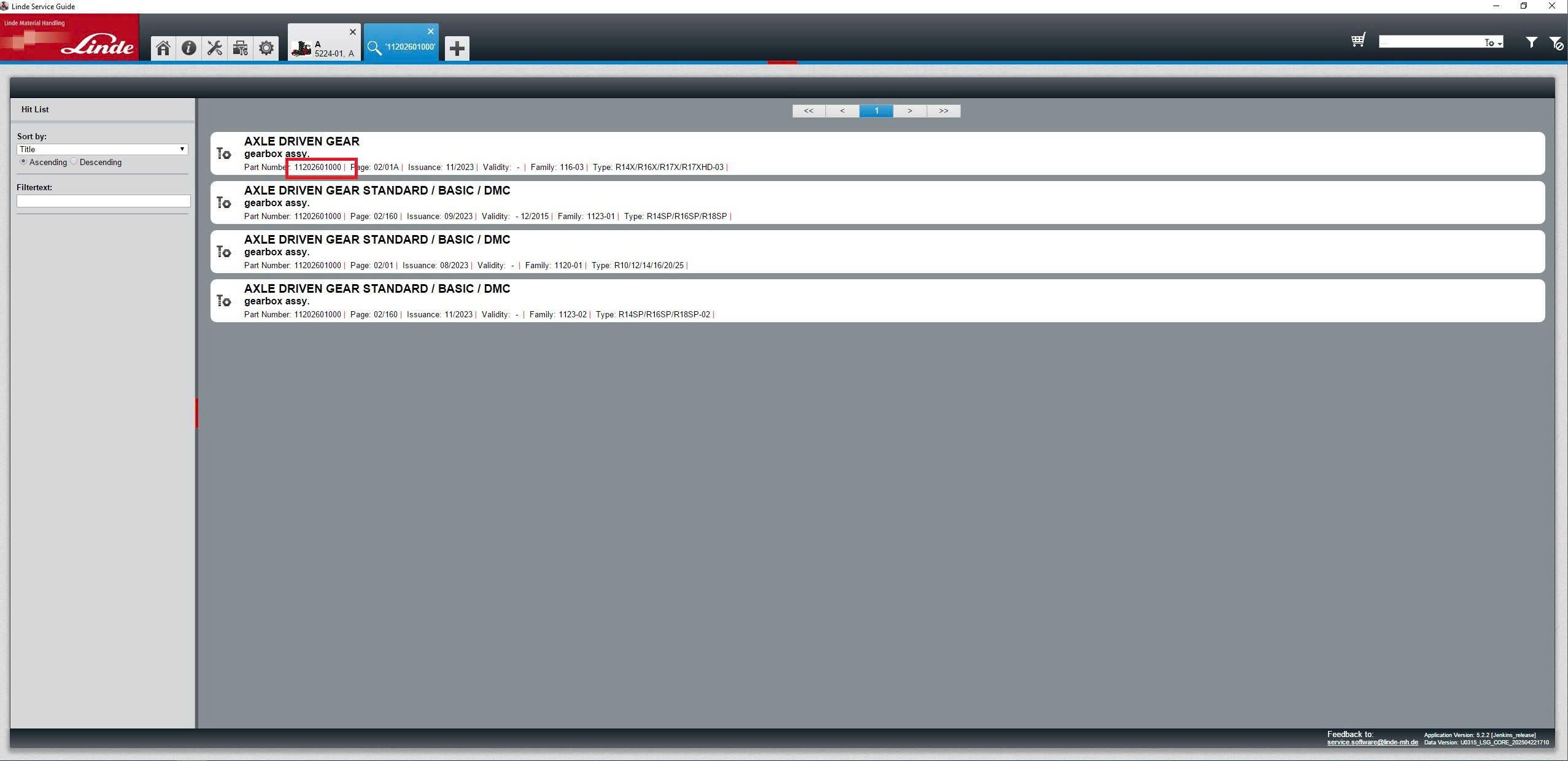 How To Fix Linde LSG Search With Parts Number 3