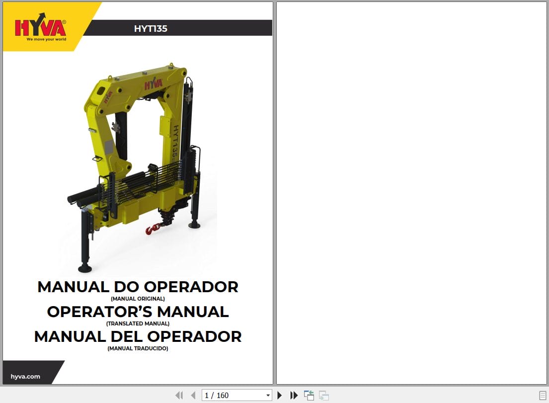 Hyva Tipping Cylinder HYT135 Operators Manual PT ES EN (1)