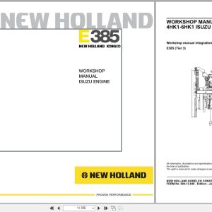 Isuzu Engine 4HK1 6HK1 for E385 Workshop Manual 60413649 (1)