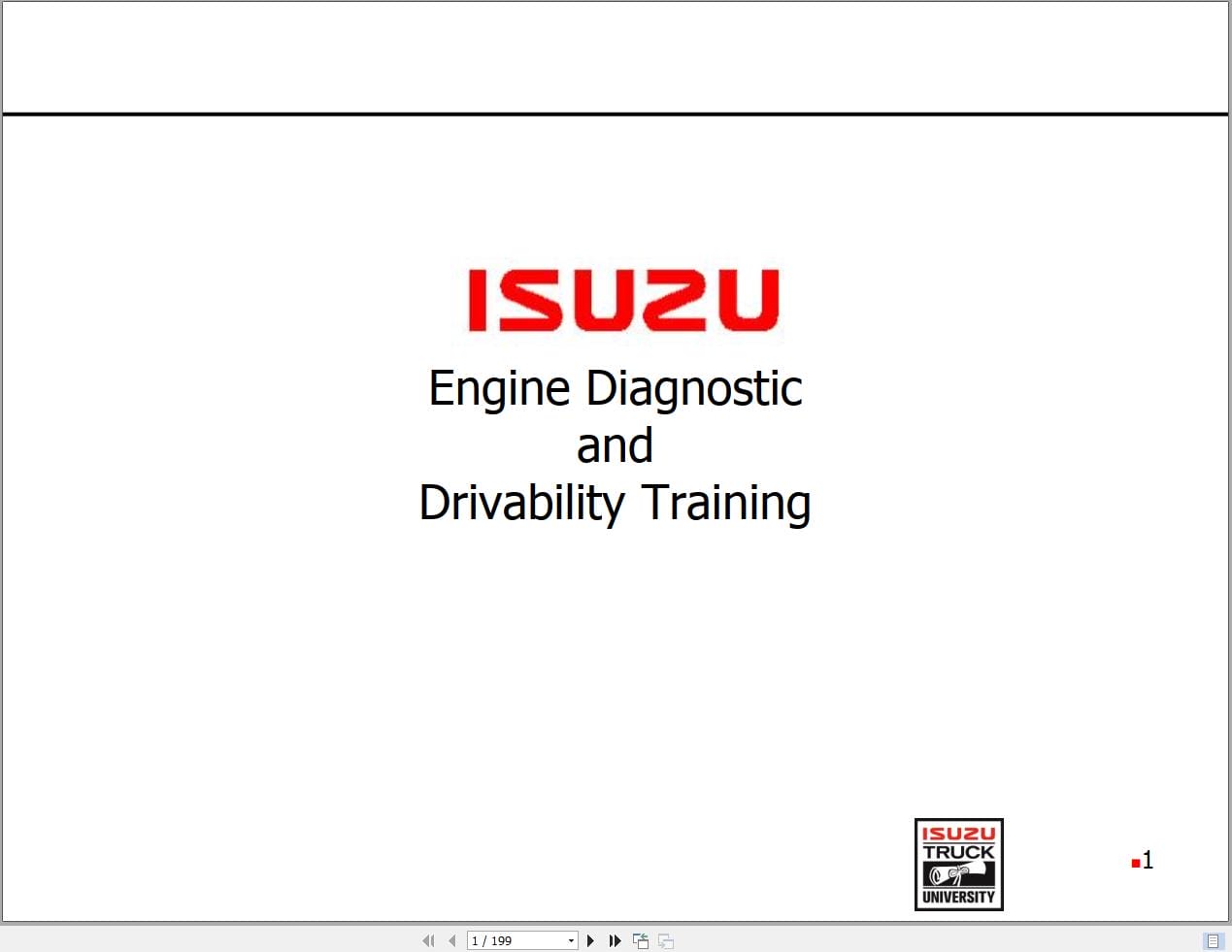 Isuzu Engine 4HK1 TC Diagnostic and Drivability Training (1)