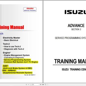 Isuzu Service Programming System and ABS System Training Manual (1)