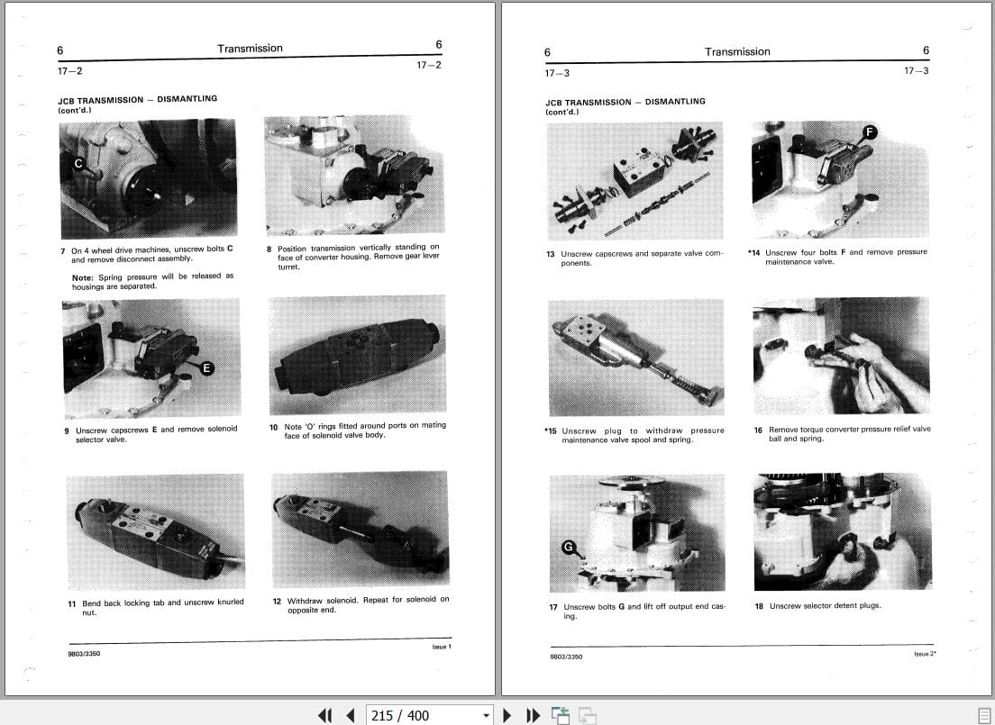 JCB Loadall Range 530B HL 4WD Workshop Service Manual 580777 (2)