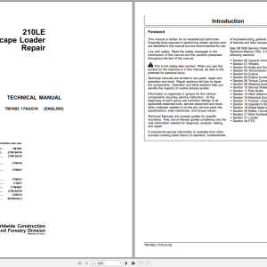 John Deere 210LE Landscape Loader Repair Technical Manual TM1692 (1)
